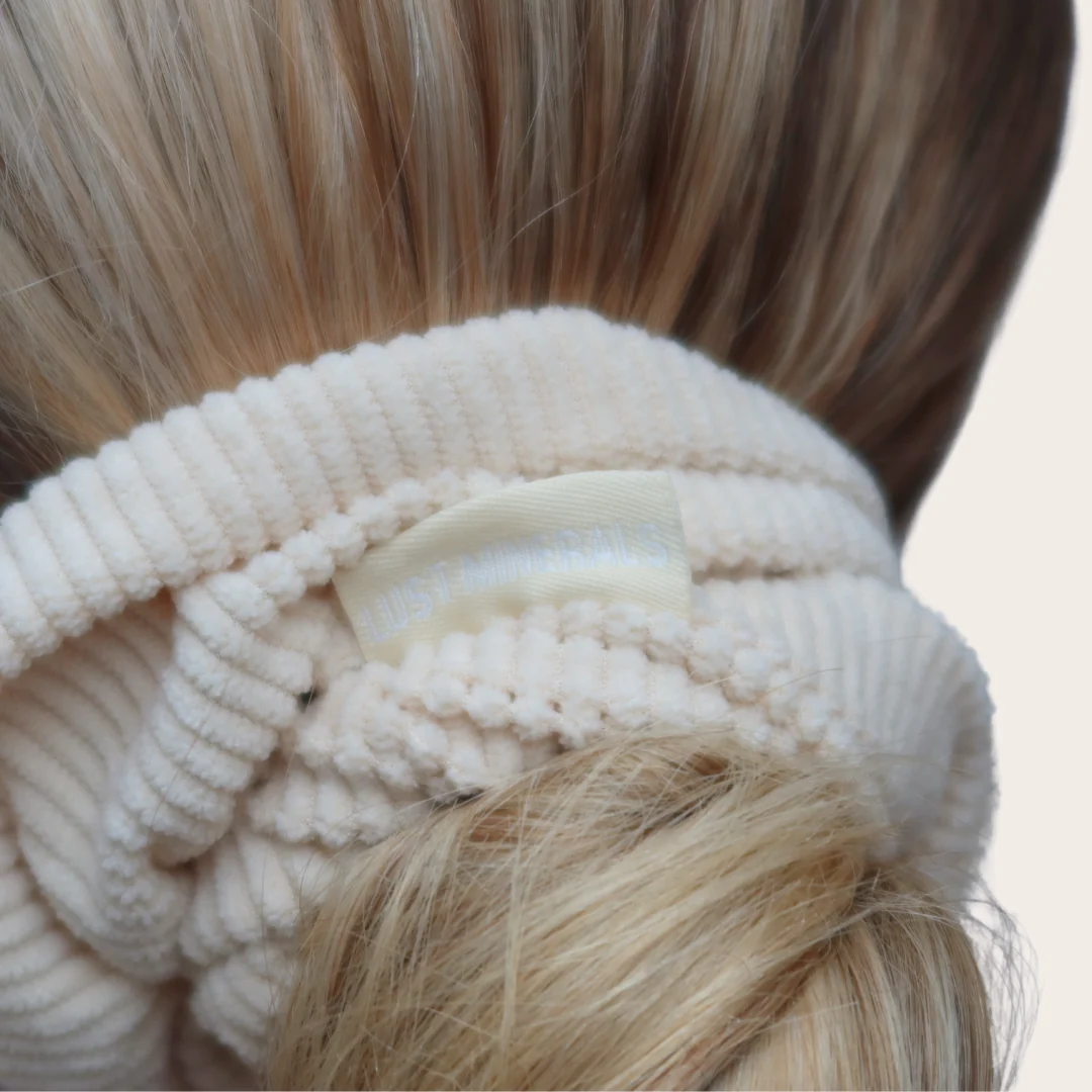 Beige Corduroy Scrunchie - Image 5