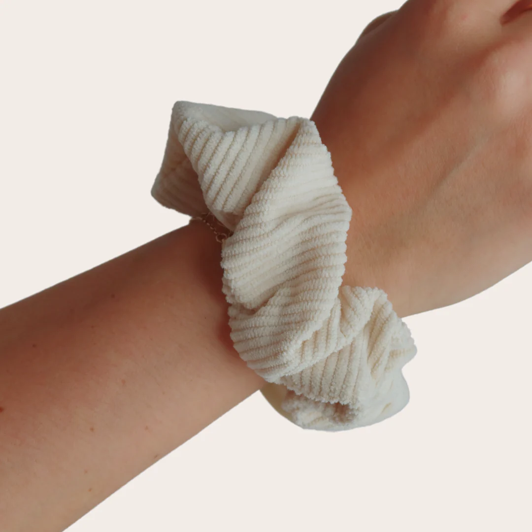 Beige Corduroy Scrunchie - Image 7