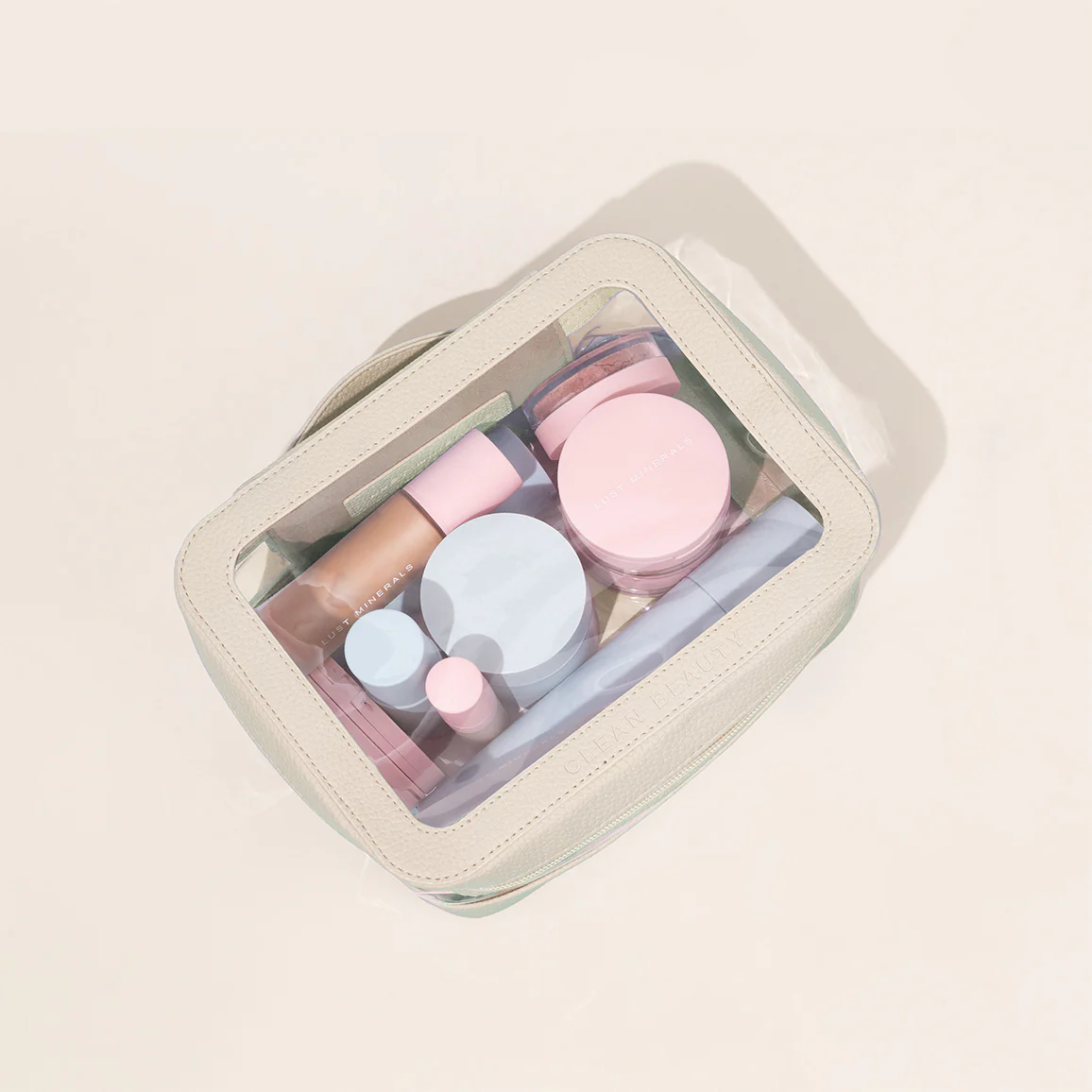 Cream Clear Cosmetic Case - Image 2